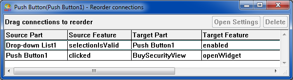 Reorder Connections