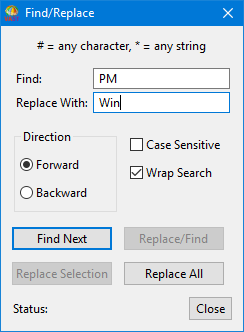 Find/Replace
