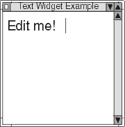 Text widget