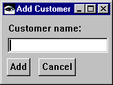 Add customer window