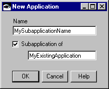 New Application window