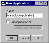 New Application window