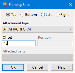 Framing Spec window