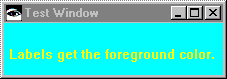 Colorful test window