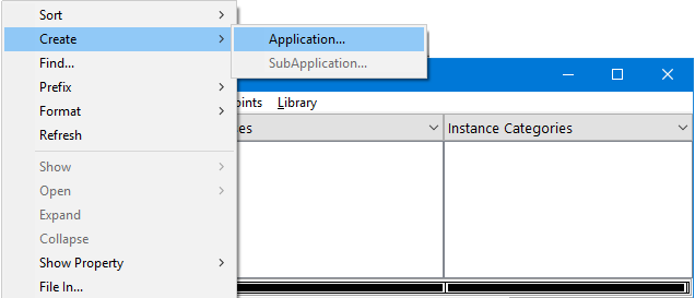 Create application Create application